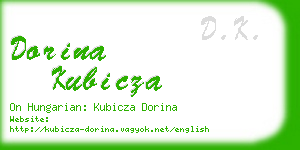 dorina kubicza business card